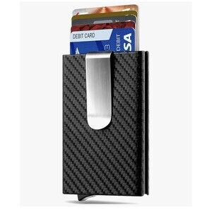 Slim Metal Wallet for Men – Minimalist RFID-Blocking Pop-Up Card Holder